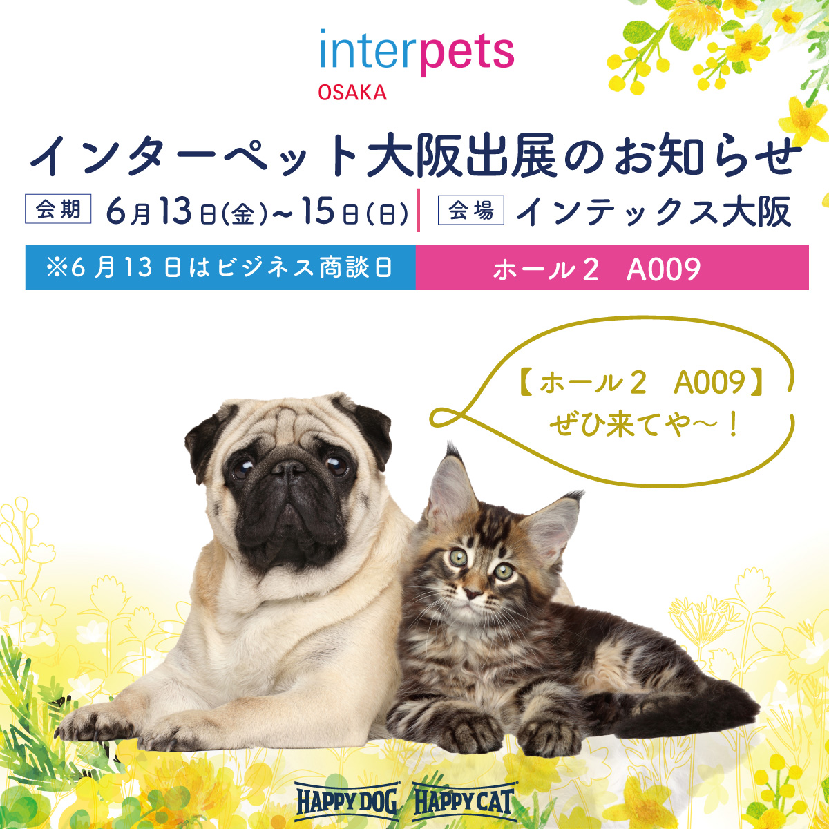 インターペット大阪2025に出展します！ペット同伴OK！【2025/6/13〜6/15】