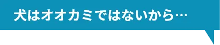 犬はオオカミではないから…